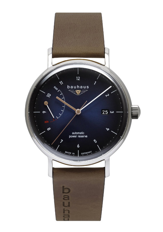 bauhaus Automatik Gangreserve Blau 2160-3