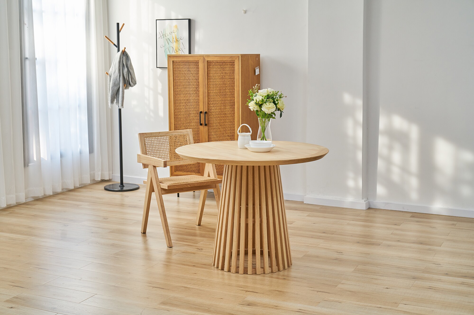 Esstisch 100cm Esszimmertisch Wohnzimmertisch Küchentisch Speisetisch natur