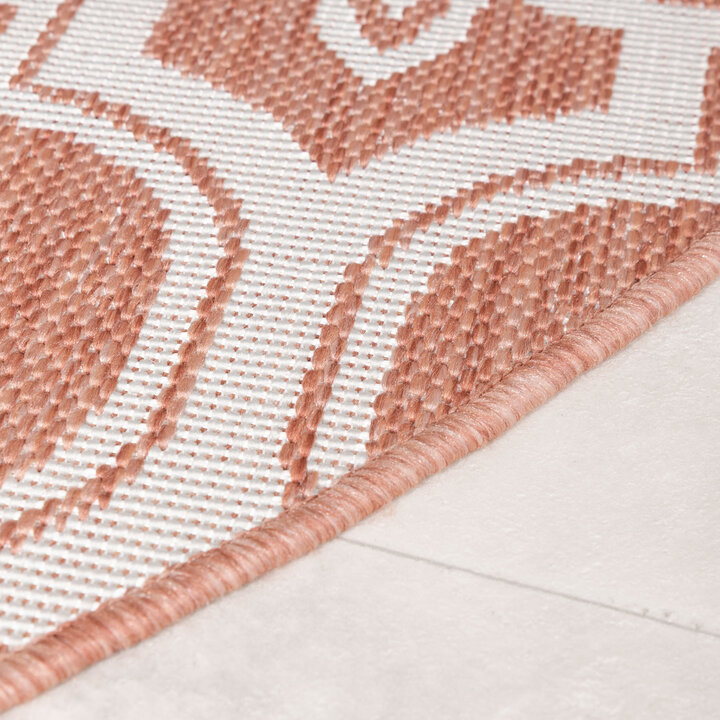 Rond buitenkleed - Rio Flower Roze