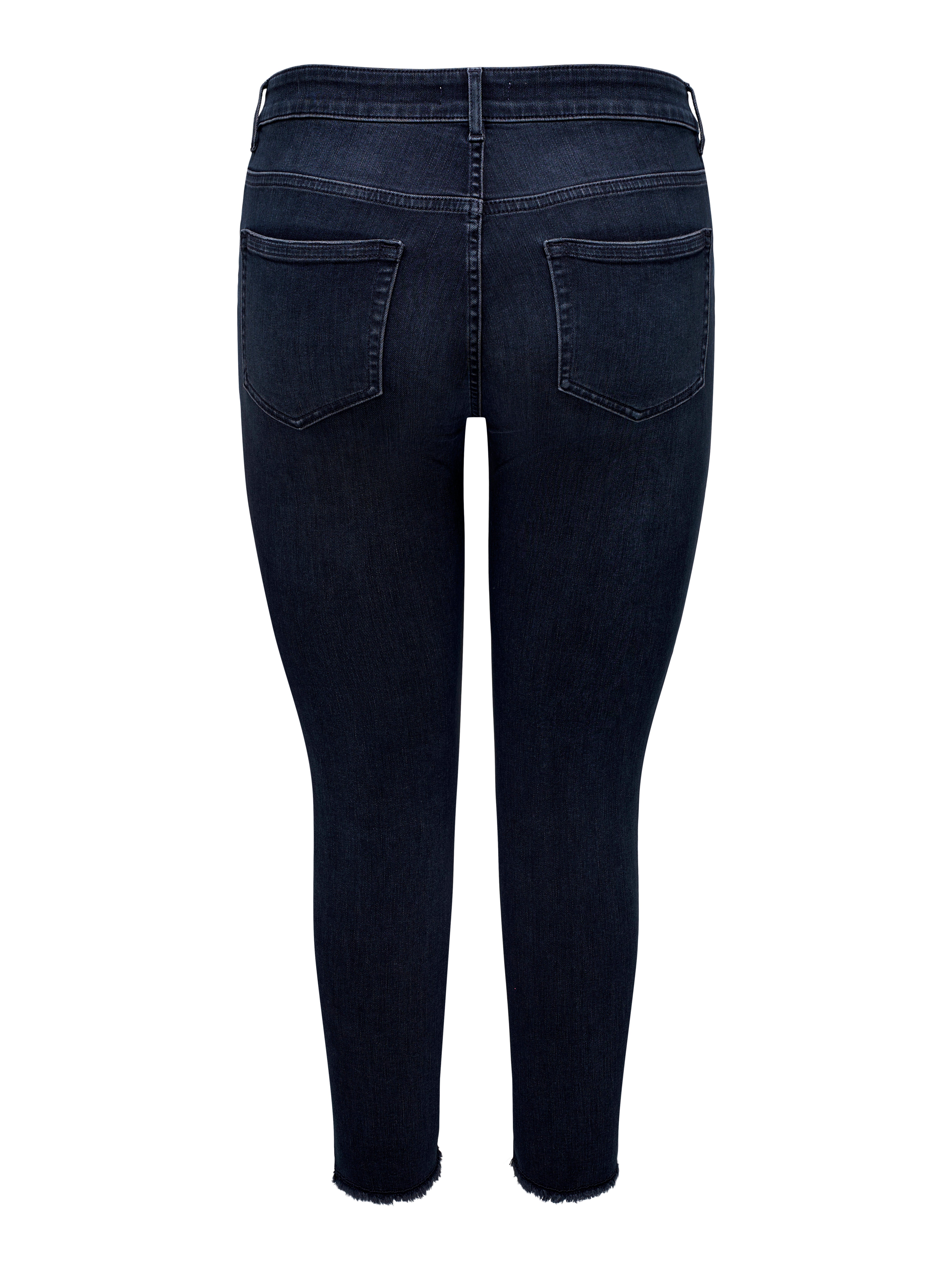 CARWILLY Mittlere Taille Skinny Fit Jeans Blue Black Denim