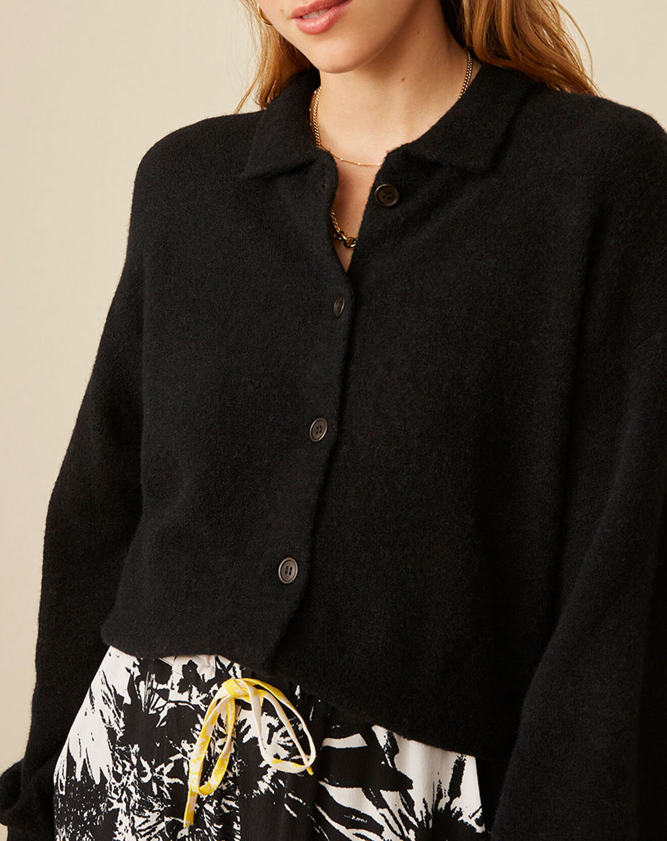 Harris Wilson Gilet en Laine & Alpaga Faulie noir