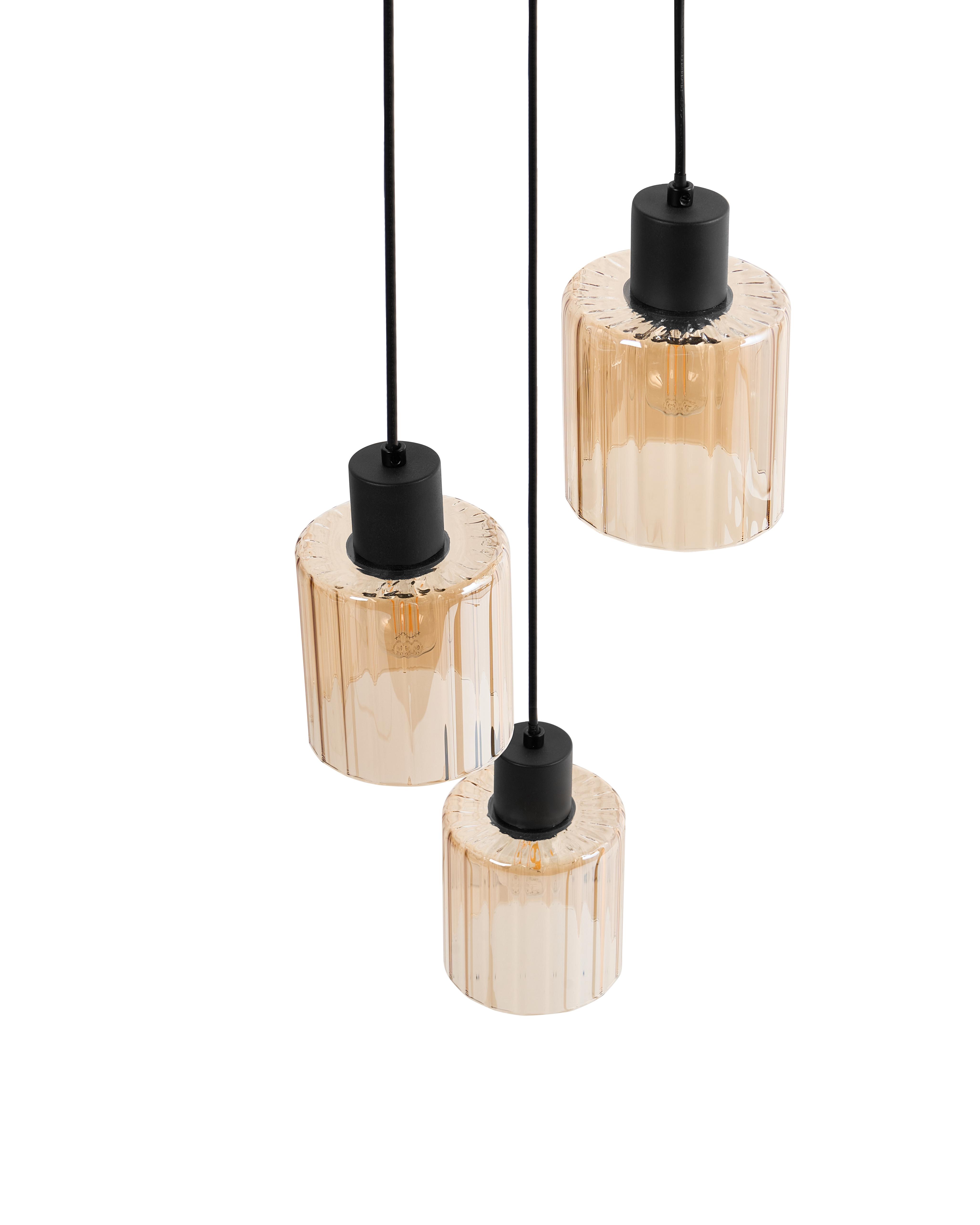 3-lichts hanglamp KITARE Glas Beige