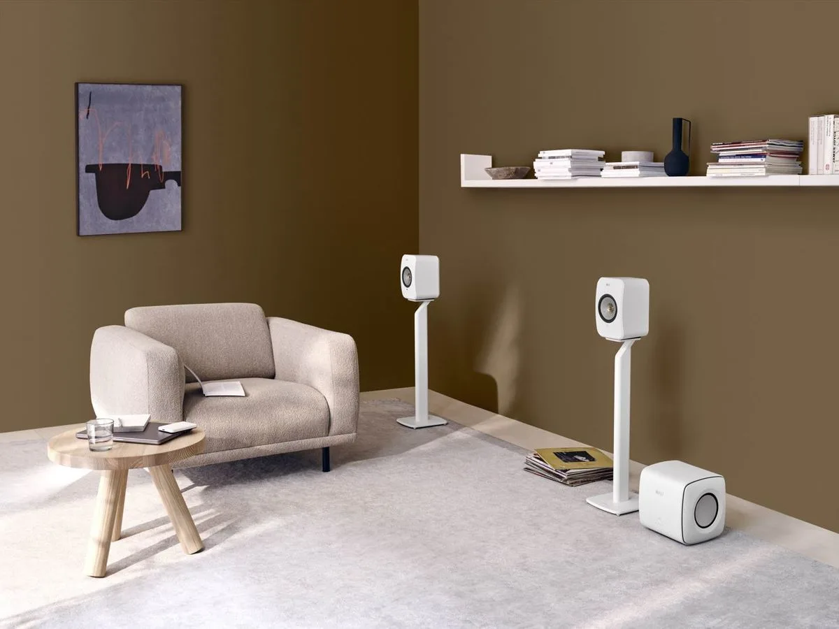 KEF Stand S1 Blanc pour LSX2 Wireless (la paire) Pieds pour enceintes