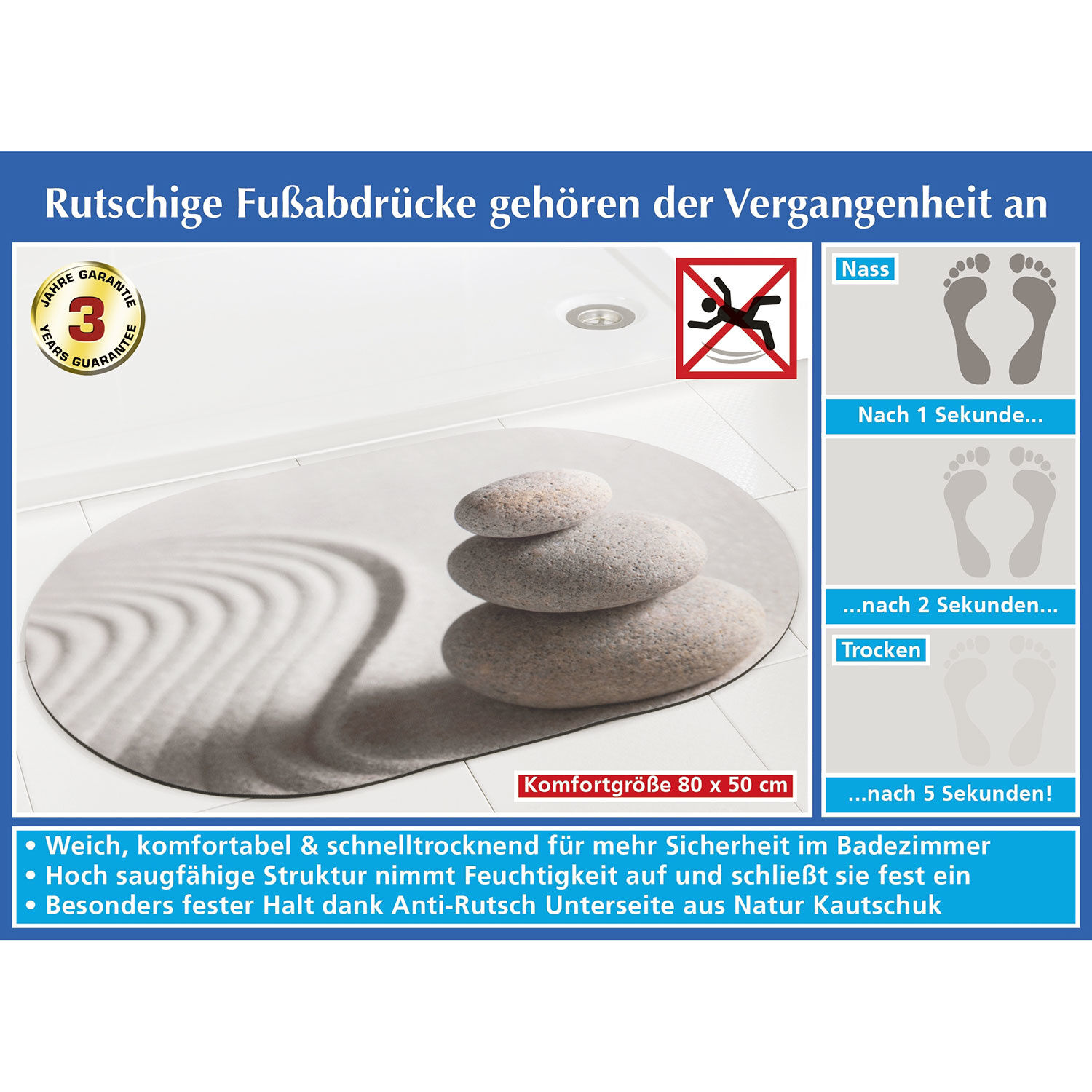 Dusch- und Badematte Zen