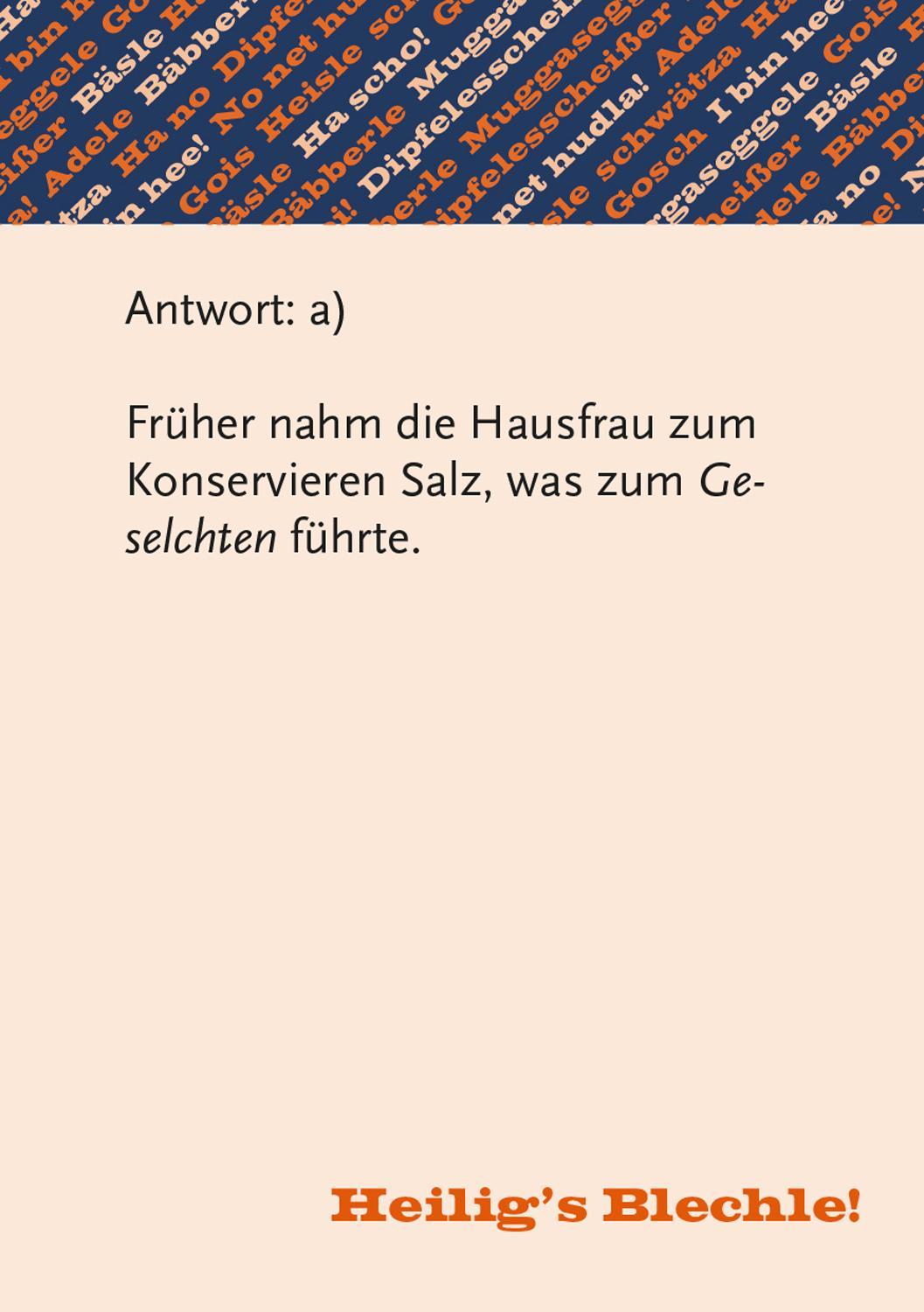 Heiligs Blechle! Schwäbisches Dialekt-Quiz (Spiel)