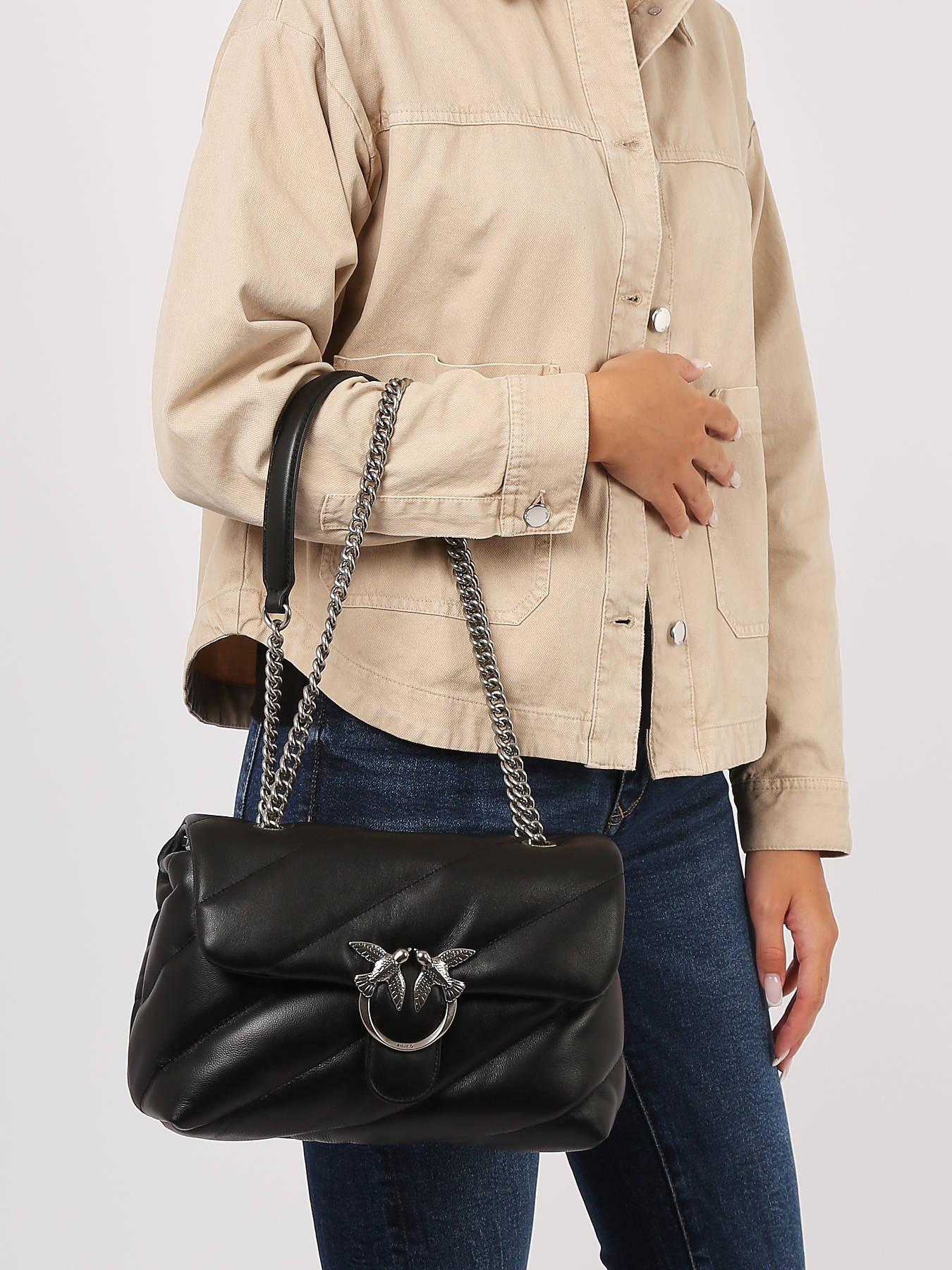 Sac bandoulire Love bag puff cuir PINKO