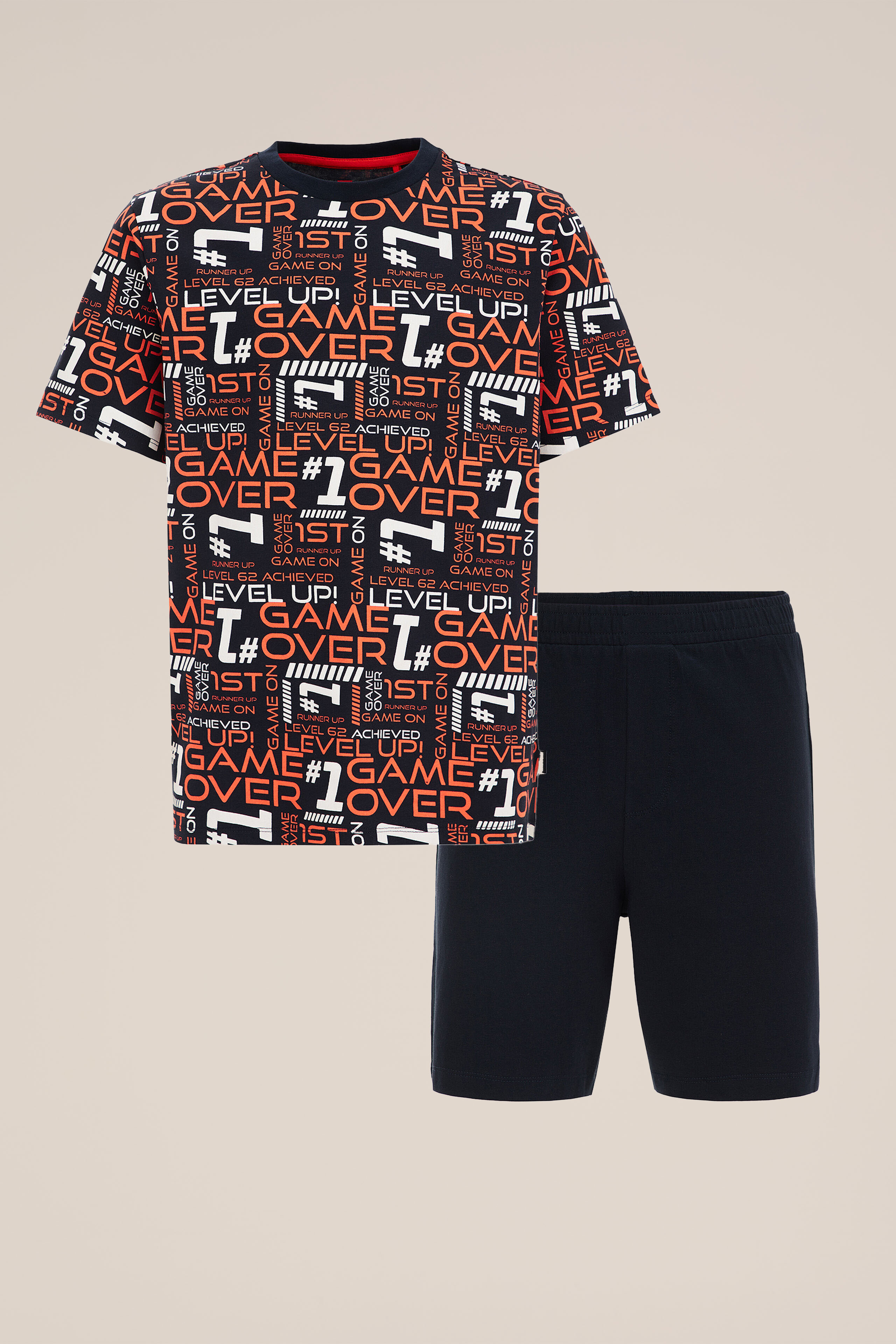 Jongens pyjamaset met dessin WE Fashion Donkerblauw