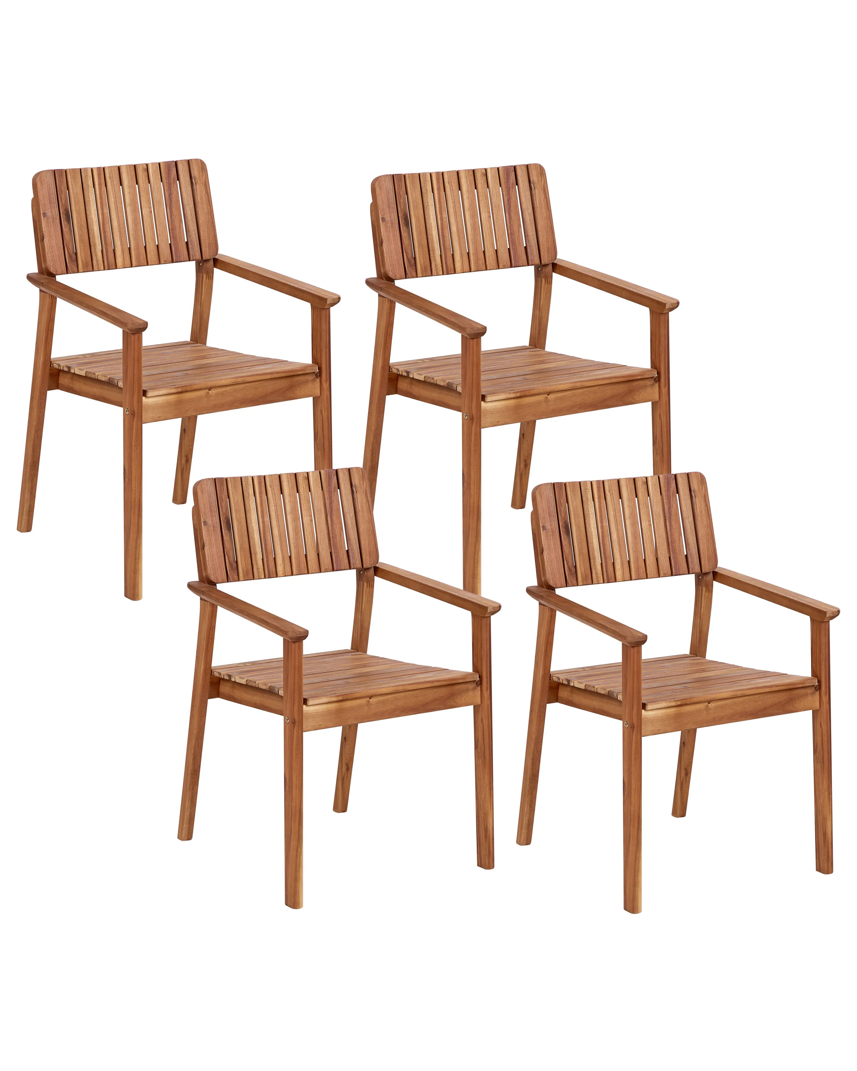 Set van 4 tuinstoelen AGELLO Acaciahout Bruin