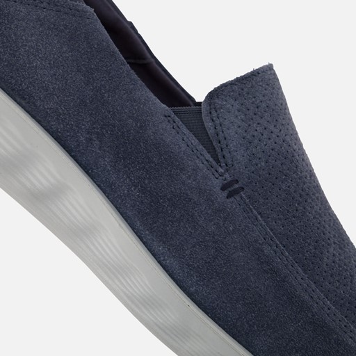 Ecco S Li Hybrid Instappers blauw Suede