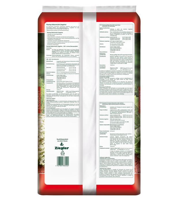 Ziegler Plantop Dekormulch Ziegelrot, 39 x 50