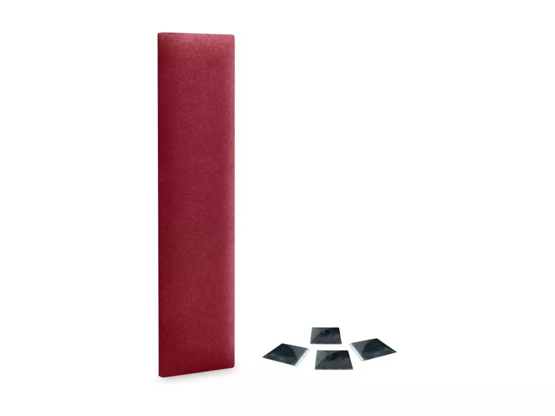 DHOME Lot de 1 Panneaux muraux en tissu auto-adhésifs Panneaux muraux absorbants acoustiques Protection contre les chocs (Rouge, 60x30cm, x1)