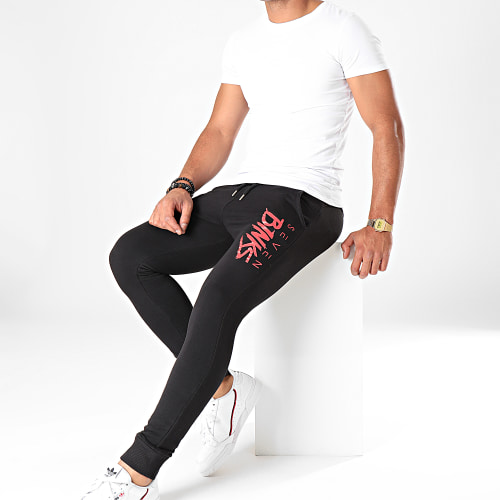 Pantalon Jogging Logo Noir Rouge