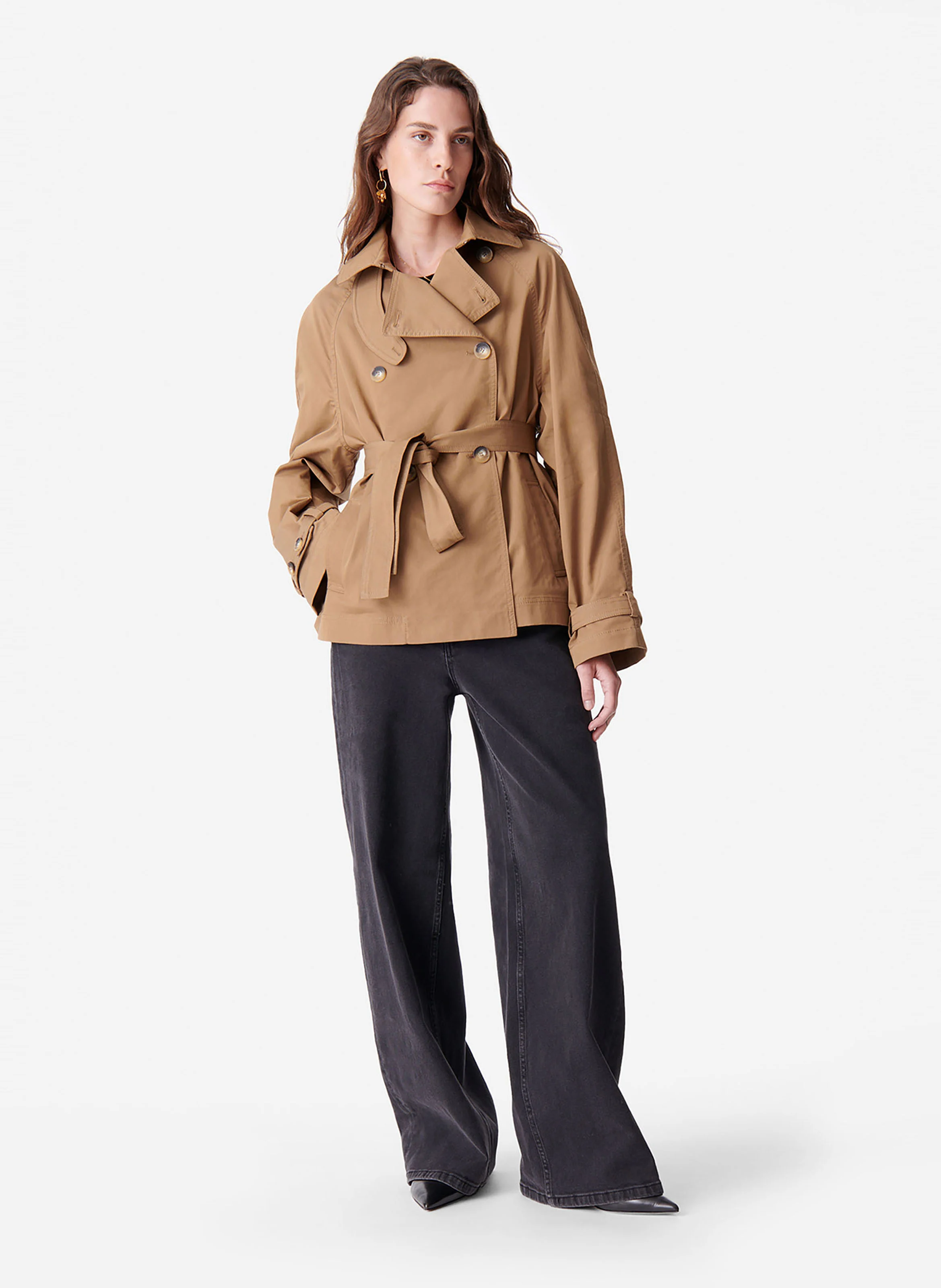 DUBLIN - Trench double boutonnage en coton mélangé | Beige