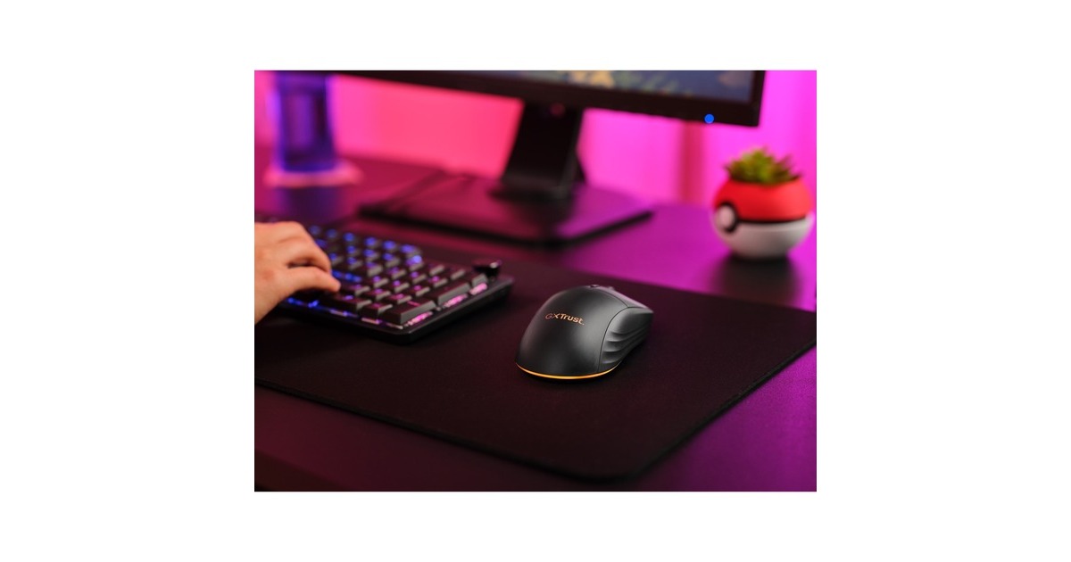 TrustGXT 927 Redex+ draadloze gaming muis met hoog prestatieniveau  (Zwart, RGB | 100 - 25.600 dpi | PS4 | PS5 | XBOX series X|S)