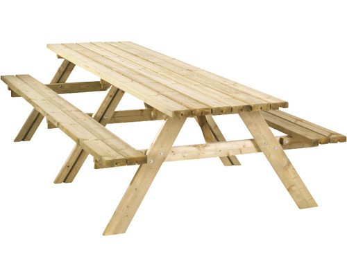 Tuinbank, picknickbank XL 298 x 145 x 74 cm, natuurlijk hout