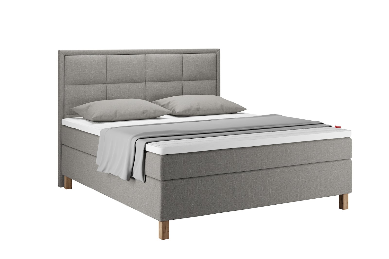 Sensitive 600 Kontinental 180x210 cm Tekstil Taupe 70 Medium/Medium m/Superior latex overmadrass