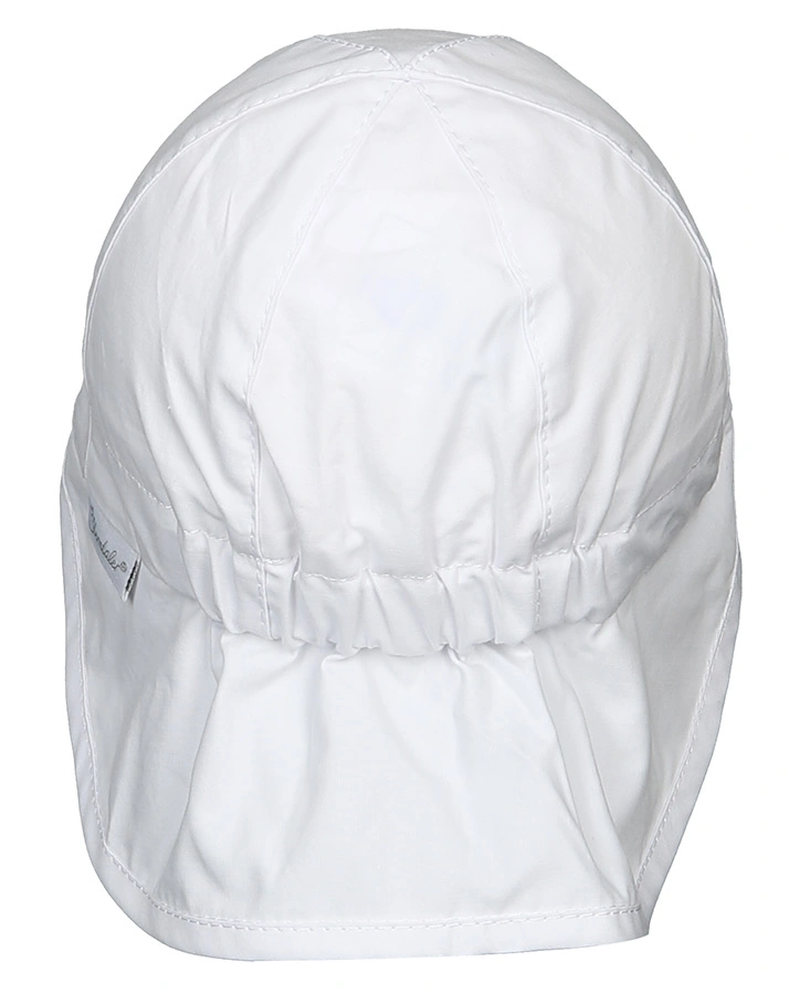 Schirmmütze BABY BASIC mit Nackenschutz in weiß