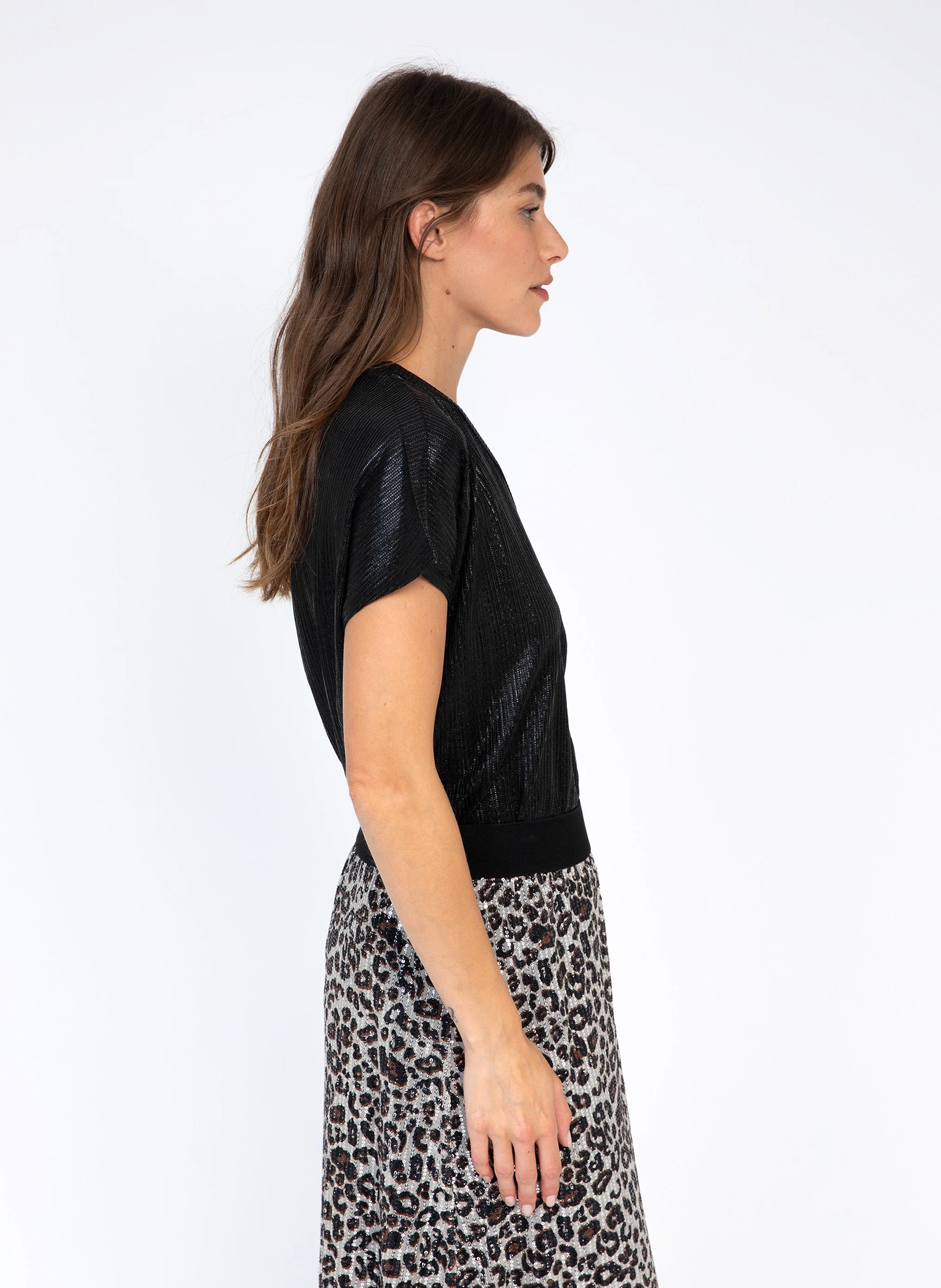 AGNESSE - Tee-shirt oversize irisé | Gris