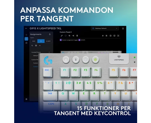 Logitech G915 X TKL - Tactile - White