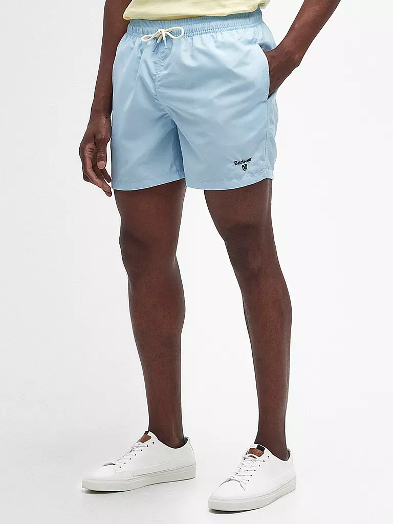 BARBOUR Badeshorts STAPLE hellblau