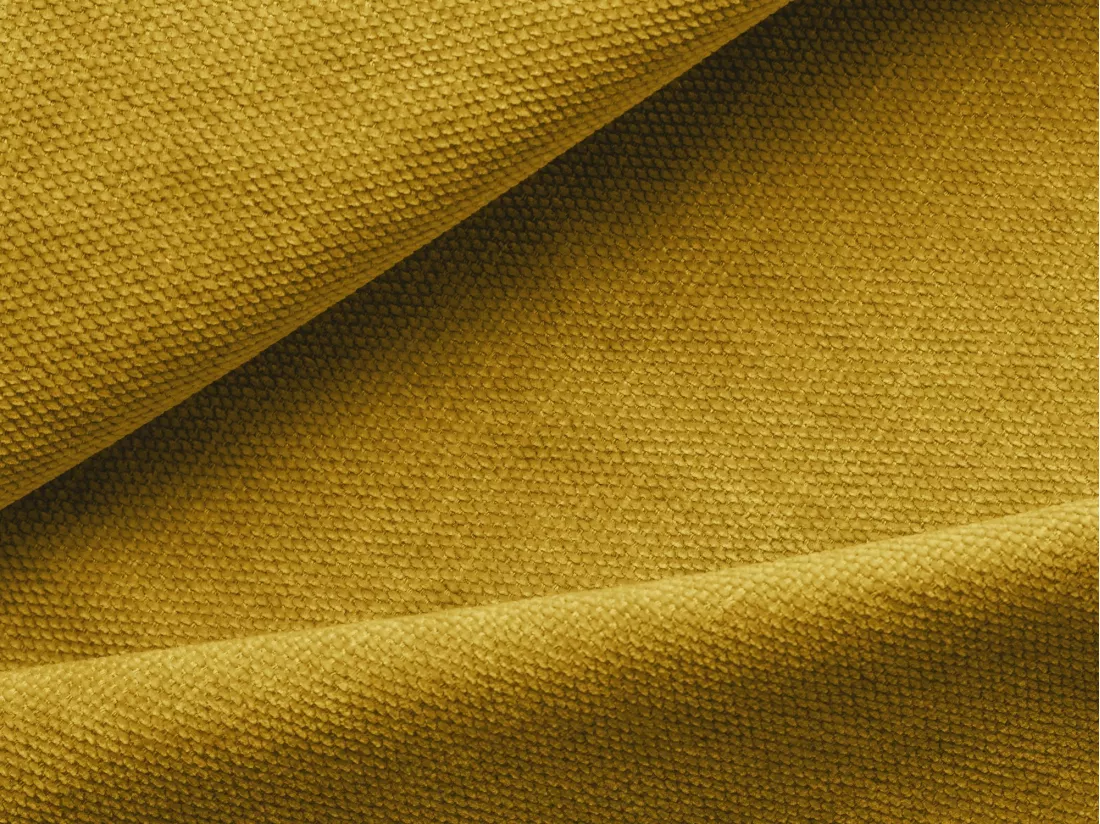 Canapé d'angle modulable en tissu chenille - moutarde - EKAHI