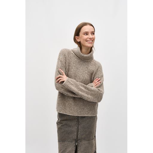 mbyM Kemina-M Striktrøje, Taupe Oat Stripe, S/M