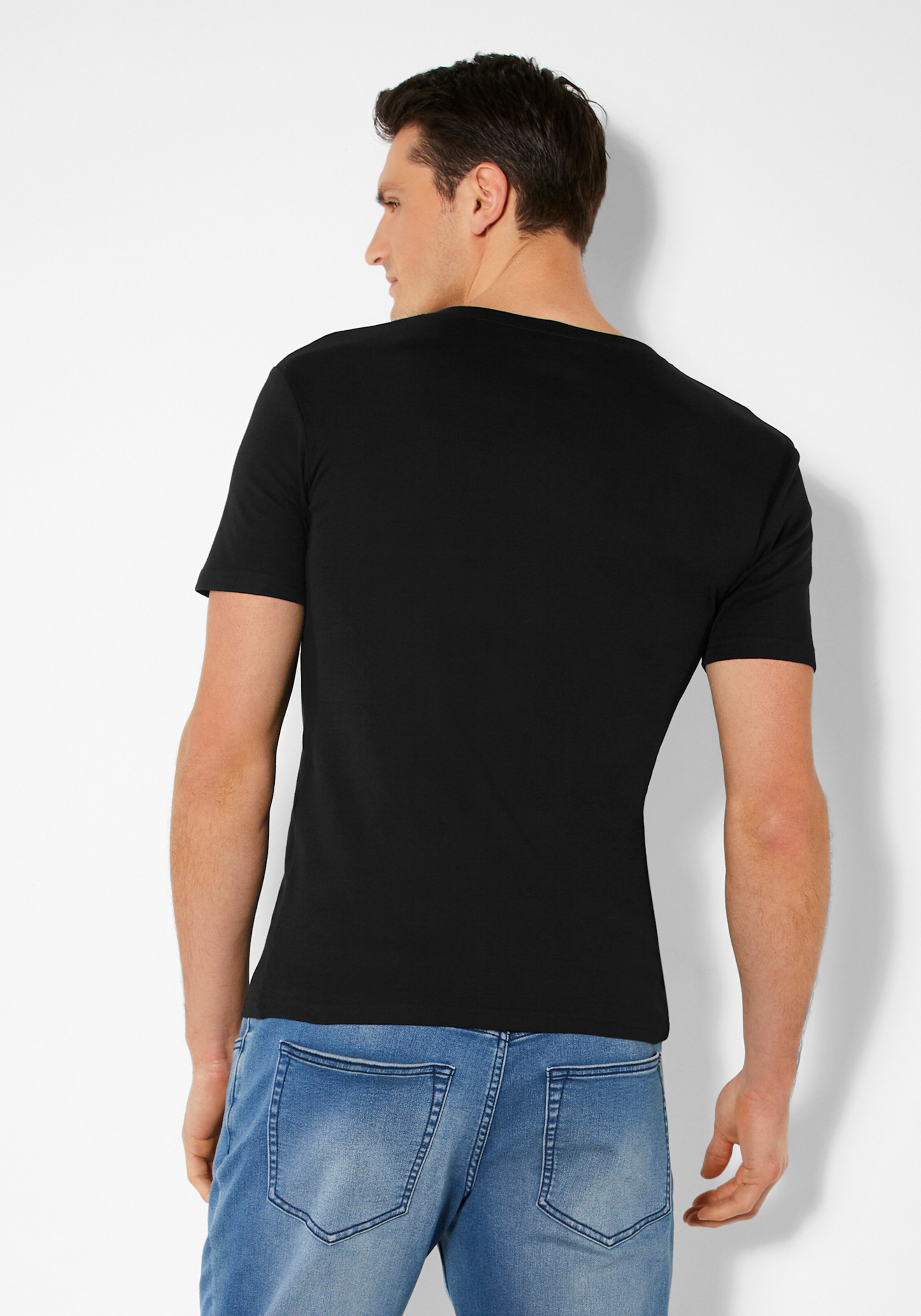H.I.S T-Shirt in schwarz