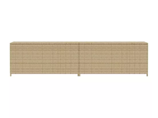 Prolenta Premium - Boîte de rangement de jardin mélange beige 469L résine tressée