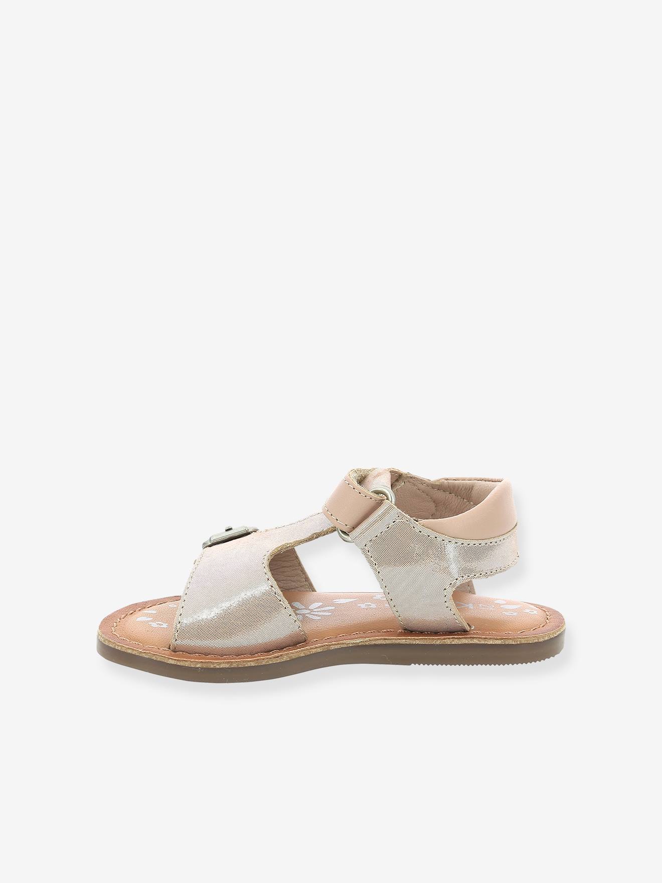 Sandálias infantis KICKERS® Diazz rosa em couro
