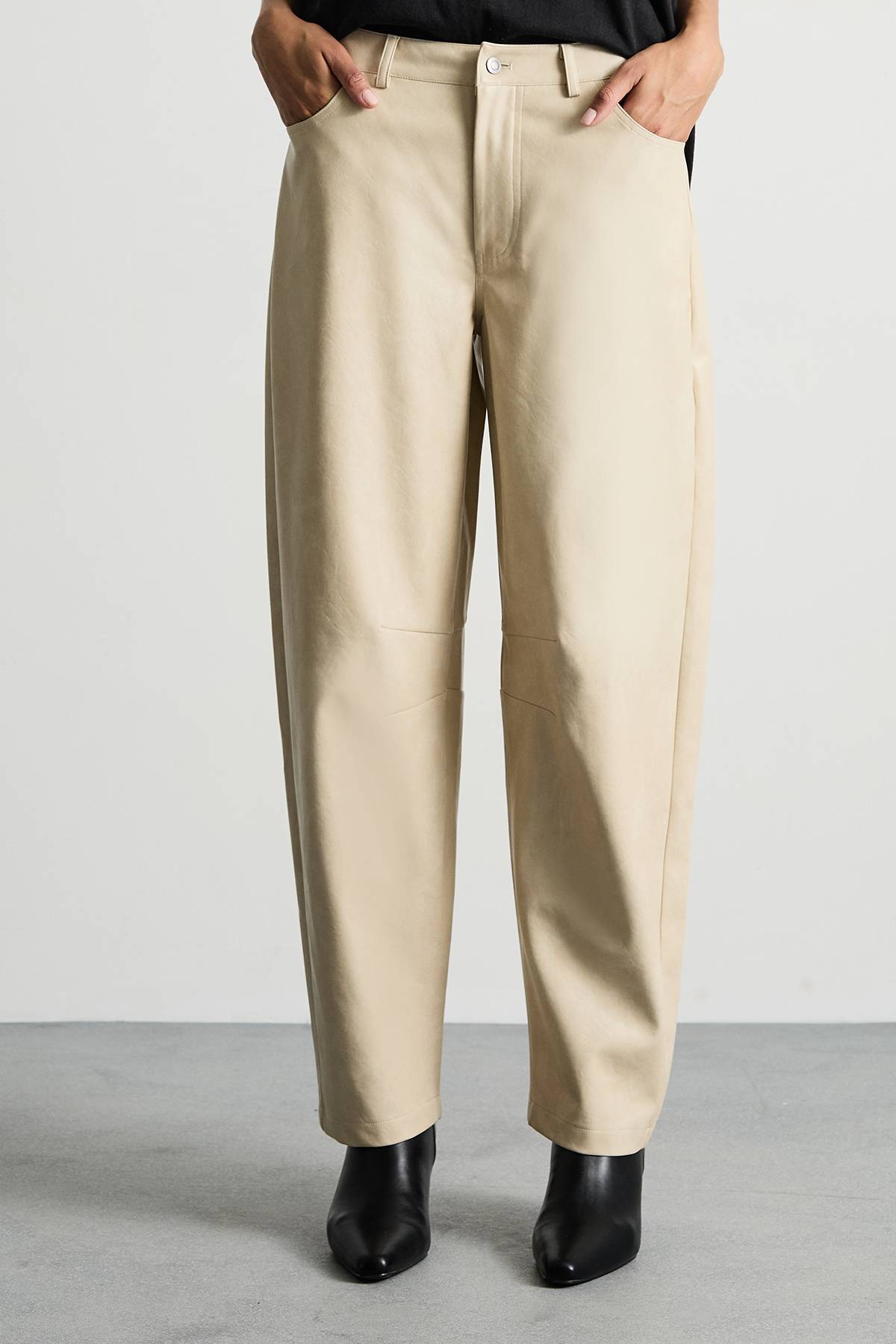 Warehouse Pantalon en synthétique à Jambes Évasées