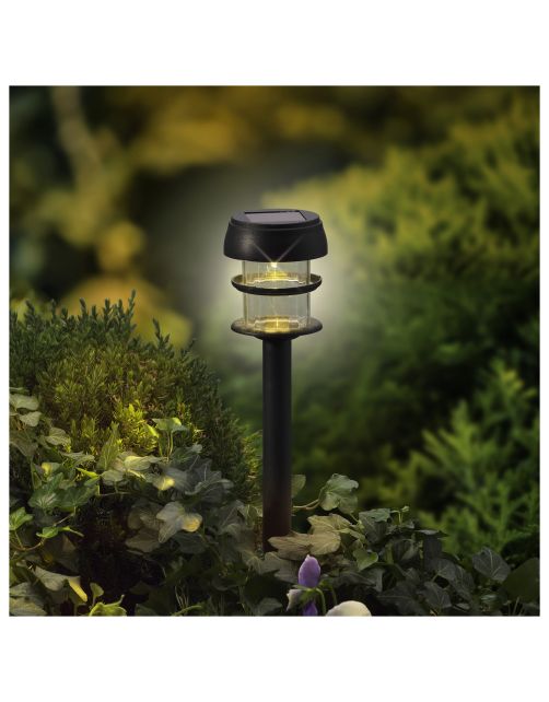 Lumineo Solar Tuinlamp - Tuinverlichting - 24 cm Zwart 1 led