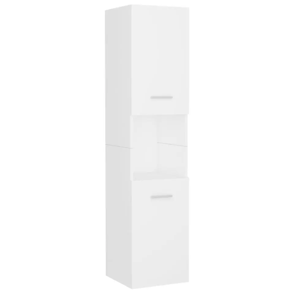 vidaXL - Badkamermeubelset - Wit - Bewerkt hout - 41 x 38.5 x 46 cm