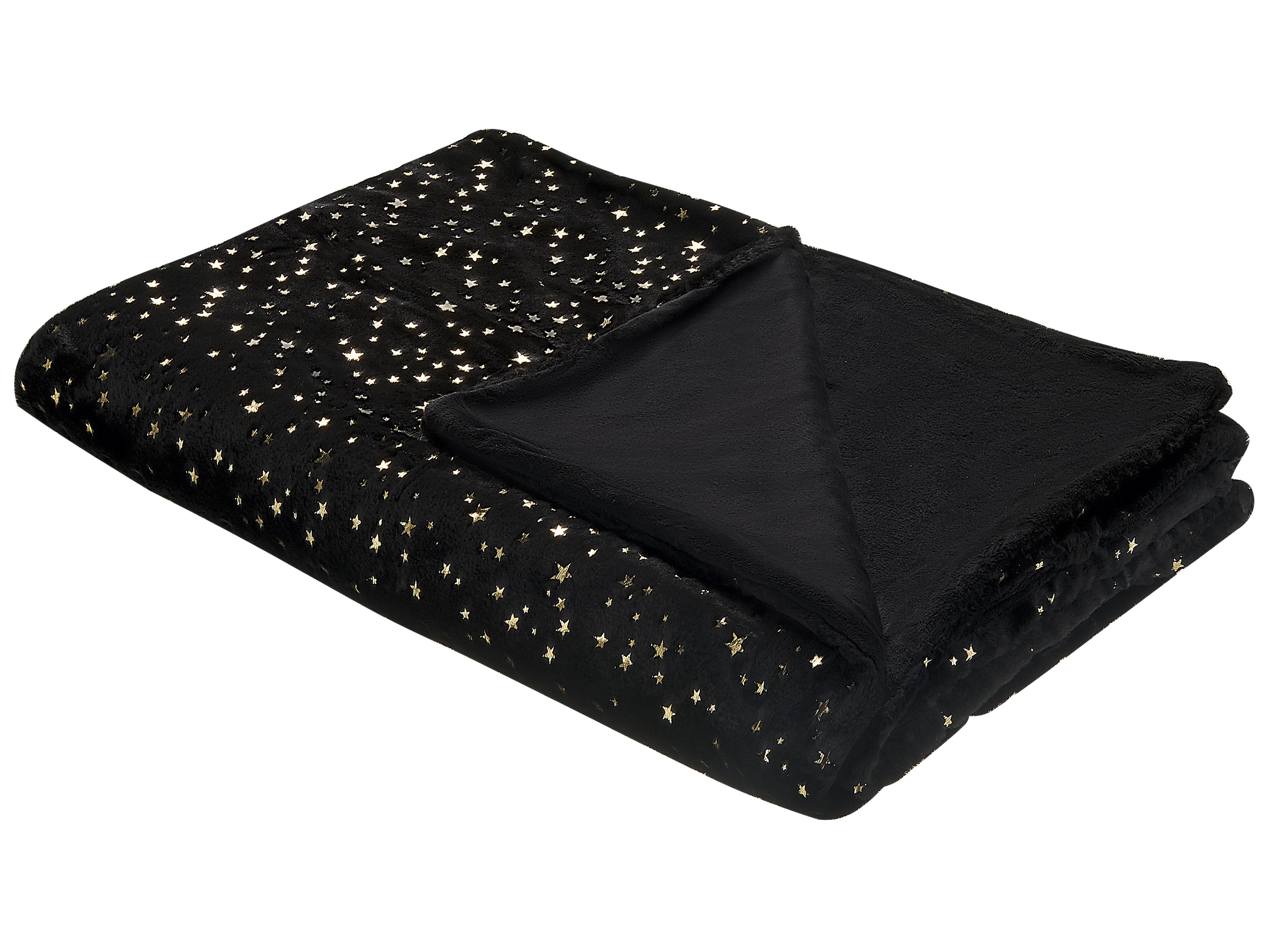 Plaid ALAZEYA 130 x 180 cm Zwart