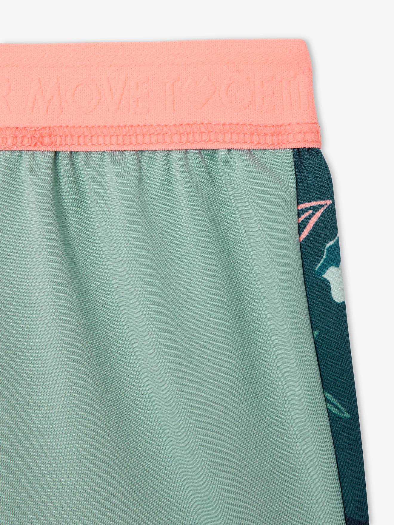 Conjunto de top esportivo e calcinha para meninas, azul escuro liso com estampas.