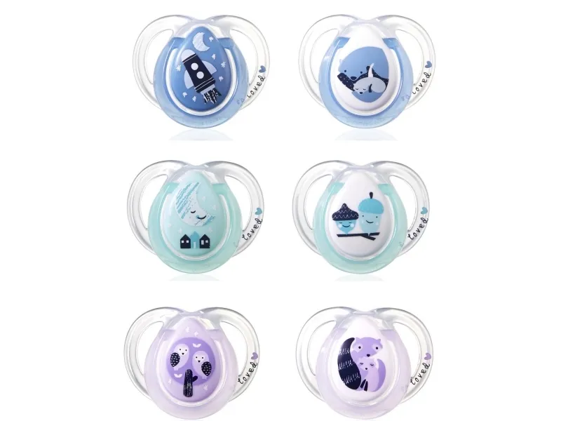 Tommee Tippee Night Time, Nat baby sut, Ortodontisk, Silikone