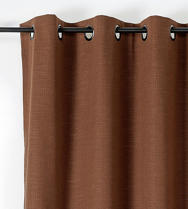 Rideau occultant Savana l.145 x H.240 cm marron
