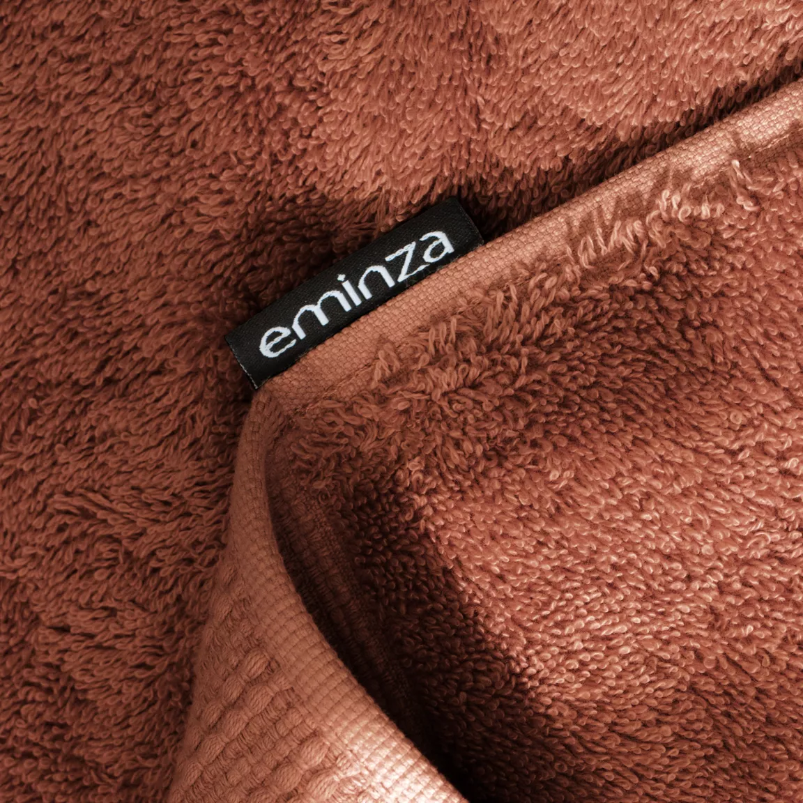 Serviette de bain coton bio (30 x 50 cm) Méline Terracotta