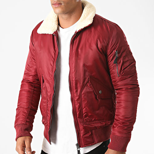 Bomber Col Mouton Bordeaux