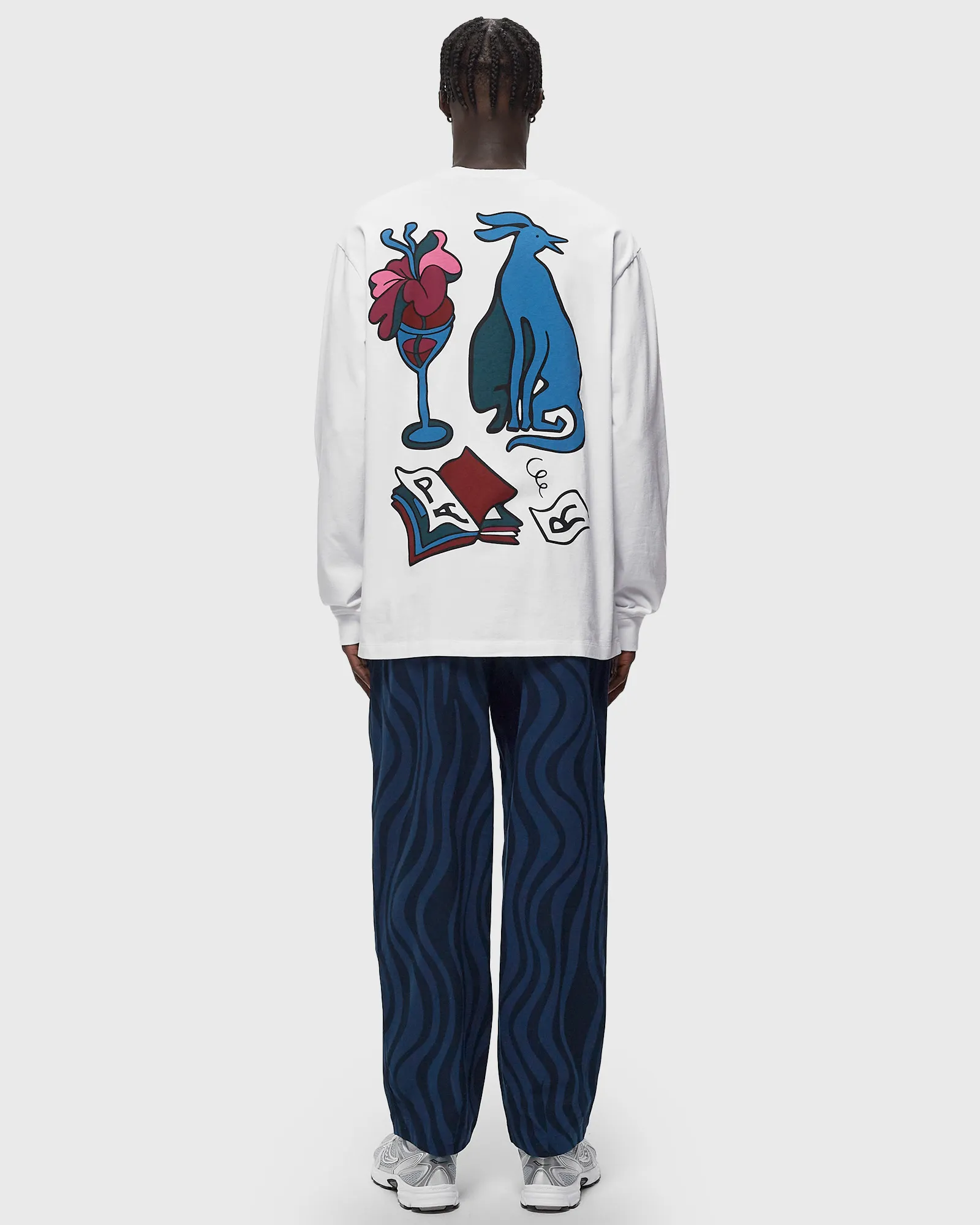 By Parra wine and books long sleeve t-shirt