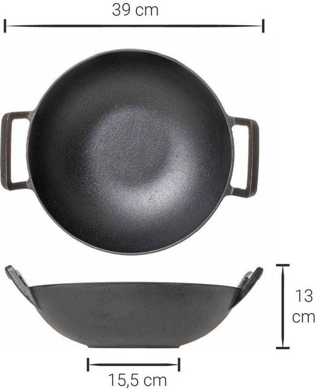 Blackwell Wadjan Wokpan - Gietijzer - 32 cm - Zwart