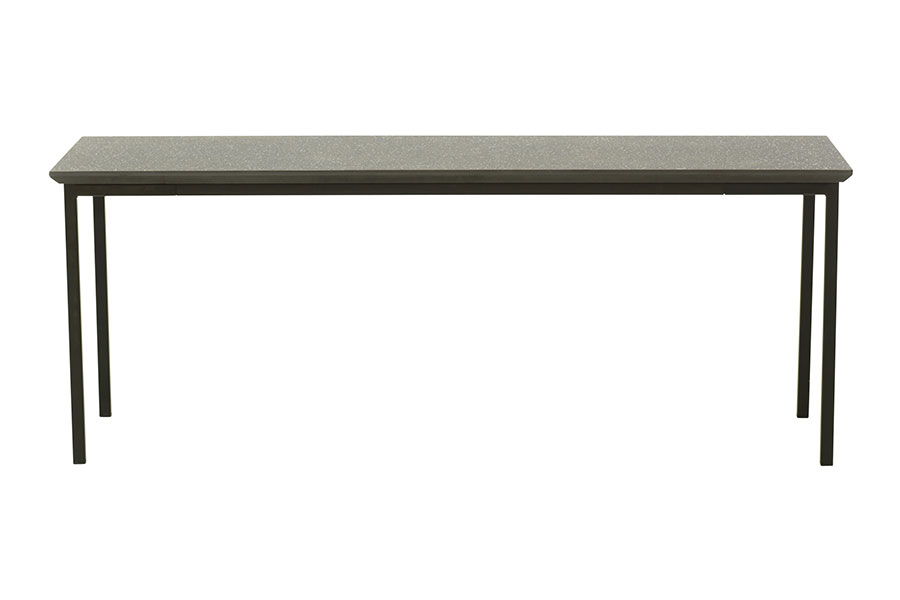 Oslo sofabord Grå laminat med metallunderstell. 120x37 cm