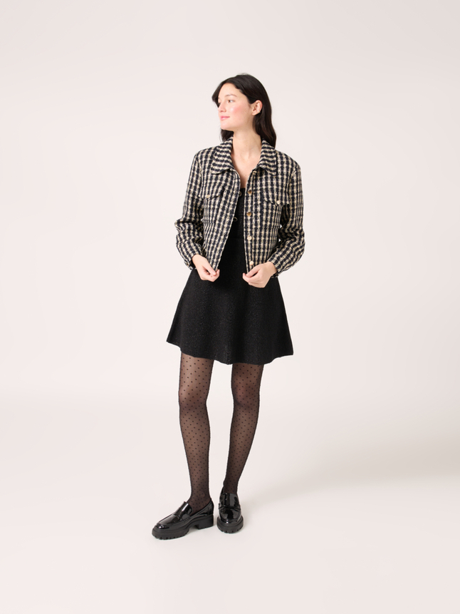 Veste courte à carreaux