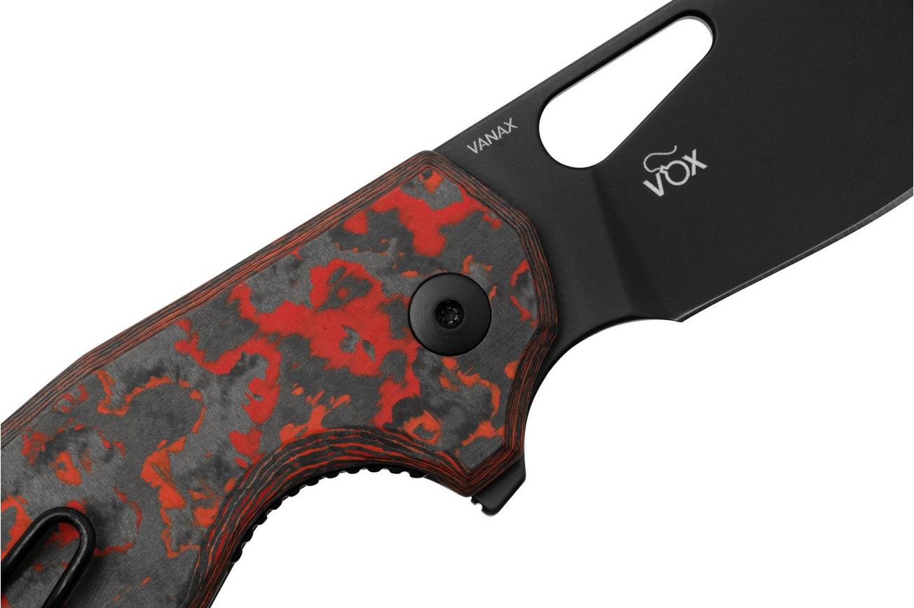 MKM Vincent VCV-CLD Black PVD VANAX, Lava Flow Carbon Fiber, Red Aluminum zakmes, Jesper Voxnaes design
