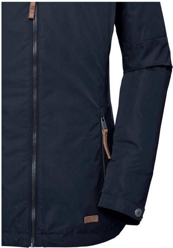 Navy Leren Jas - Waterafstotend - 100% Polyester - Sportief