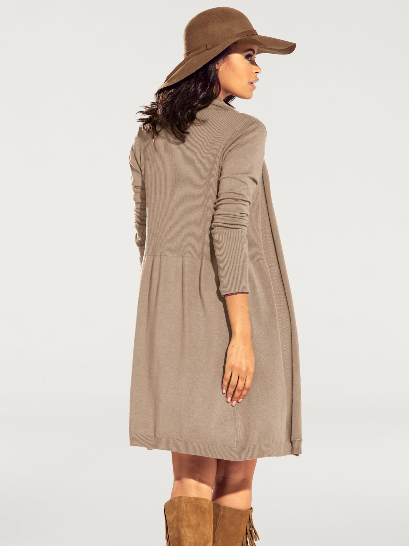 Veste longue en tricot look décontracté tendance