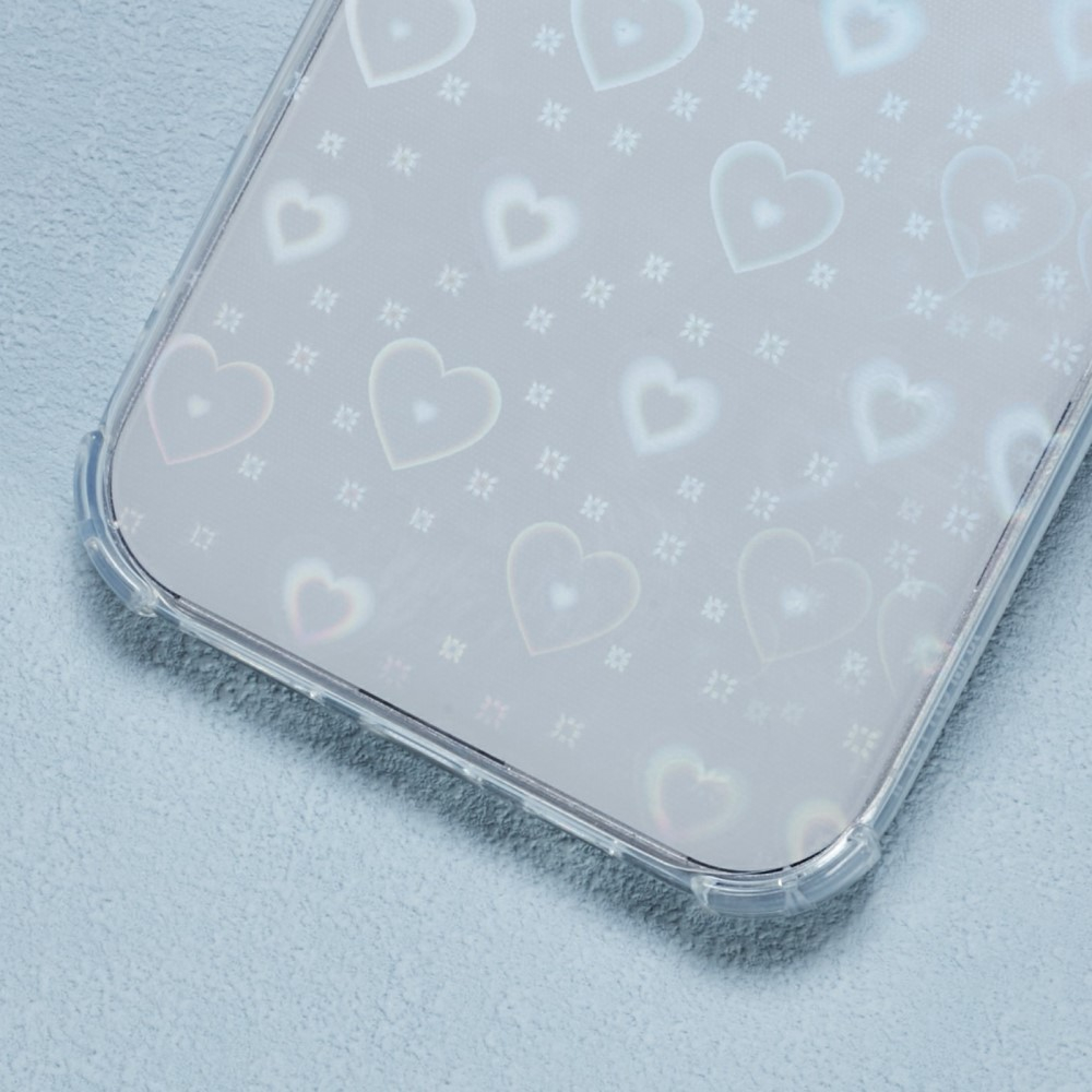 iPhone 16 Pro Hybrid Hülle TPU Bumper mit Acryl Rückseite   Wechselbare Einlegekarten - Transparent / Silber