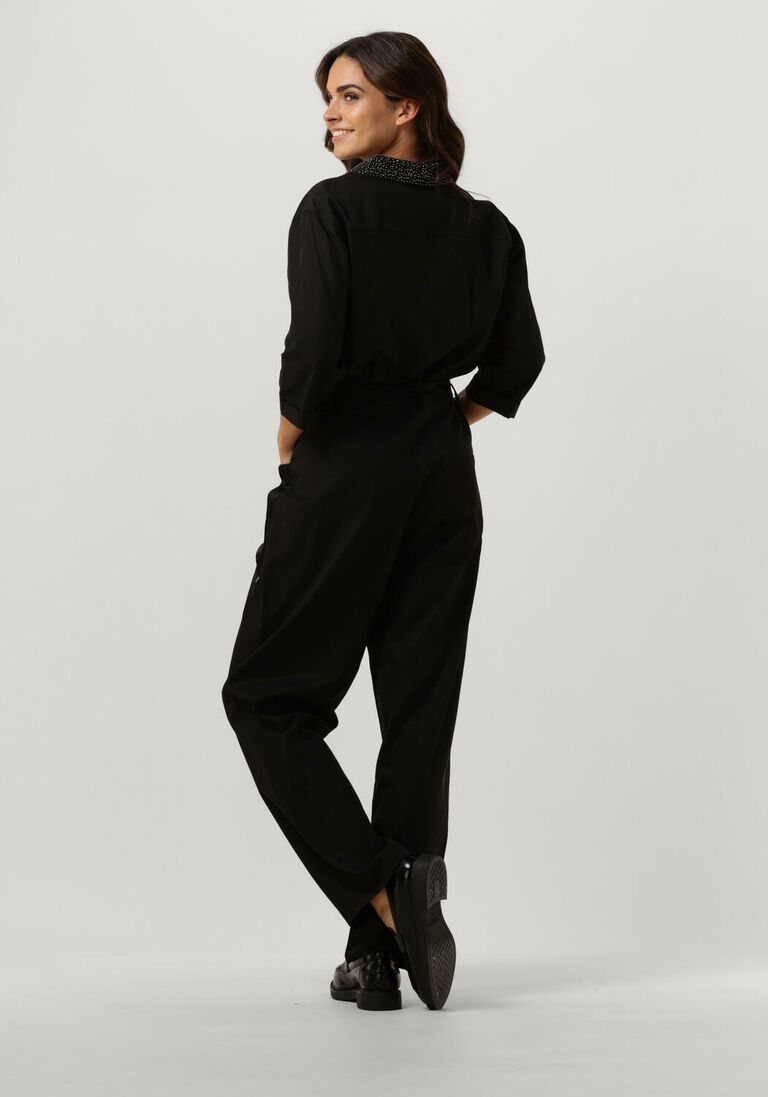SCOTCH & SODA zwarte scotch & soda jumpsuit beaded collar jumpsuit