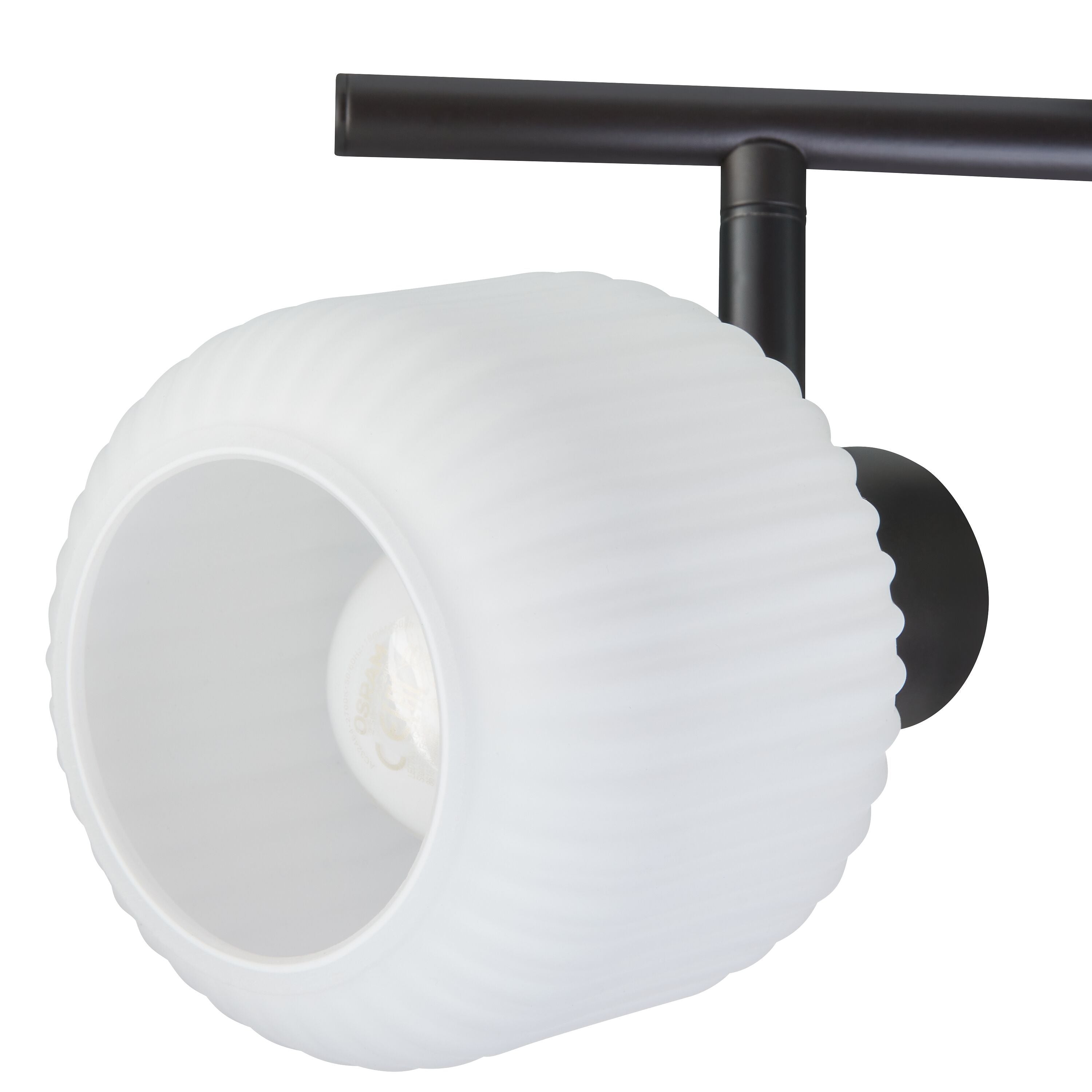 RINO Balkenspot 2flg. - Schwarz, Weiss / B: 30.0 cm x T: 10.0 cm x H: 14.0 cm