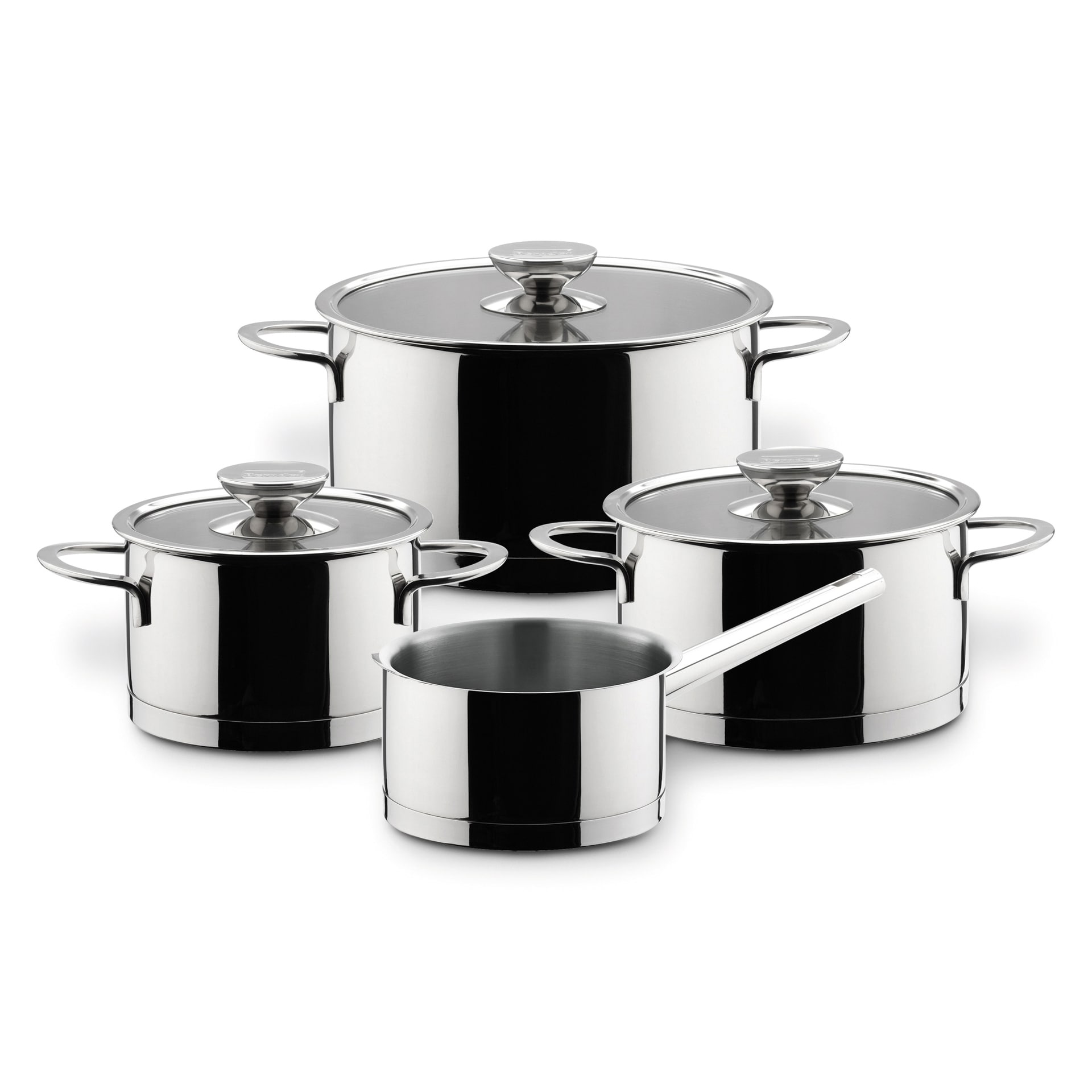 Berndes Topf-Set MILLESIMA 4-teilig Edelstahl/Glas
