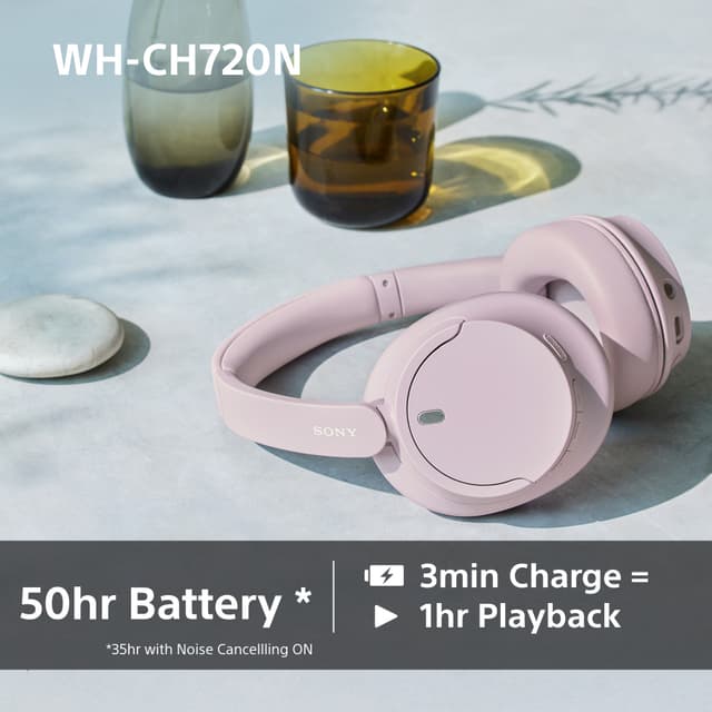 Sony WH-CH720N trådløse around-ear høretelefoner (pink)